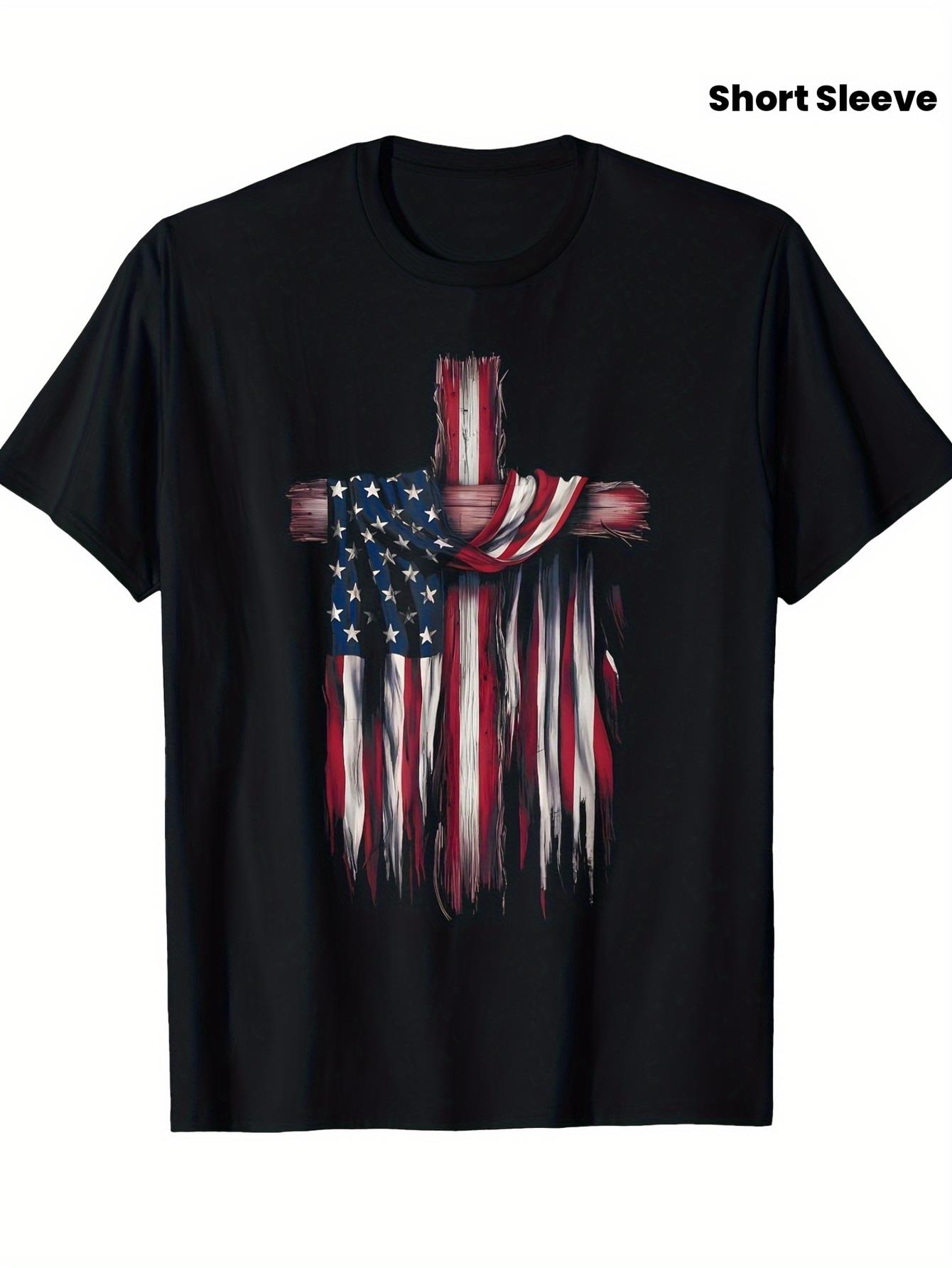 Crossfit Event - Men's Patriotic Christian Faith T-shirt -