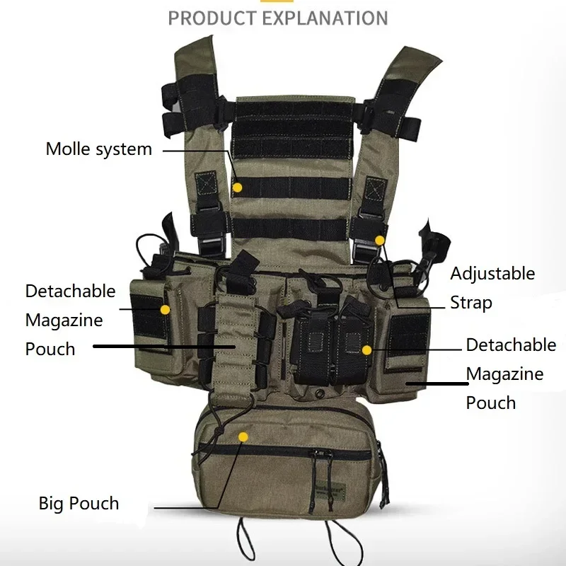 D3CR Chest Rig Vest Multicam B - Crossfit Gear Men ulasan dan harga