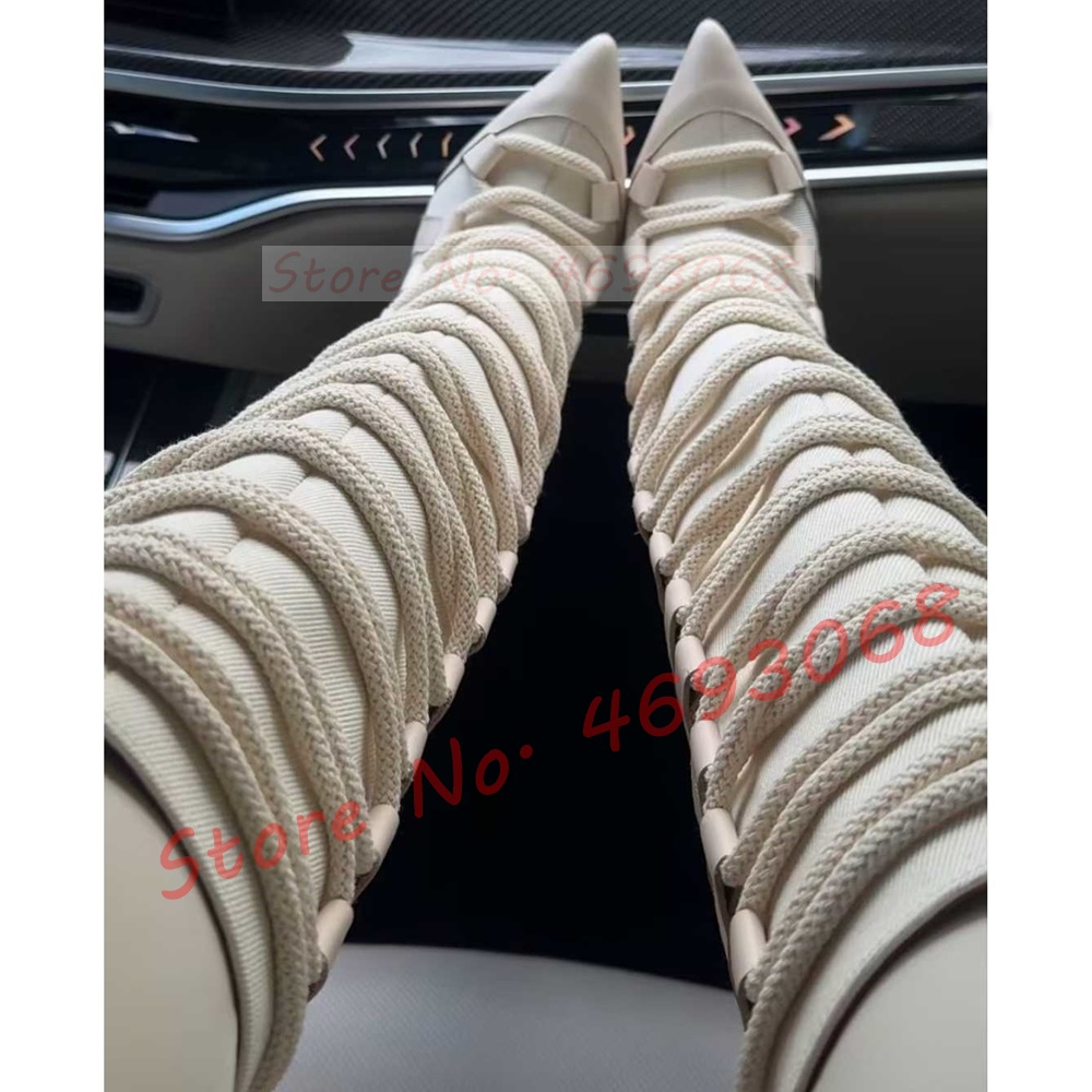 White Cross Tied Autumn Knee H - Crossfit Outfit ulasan dan harga