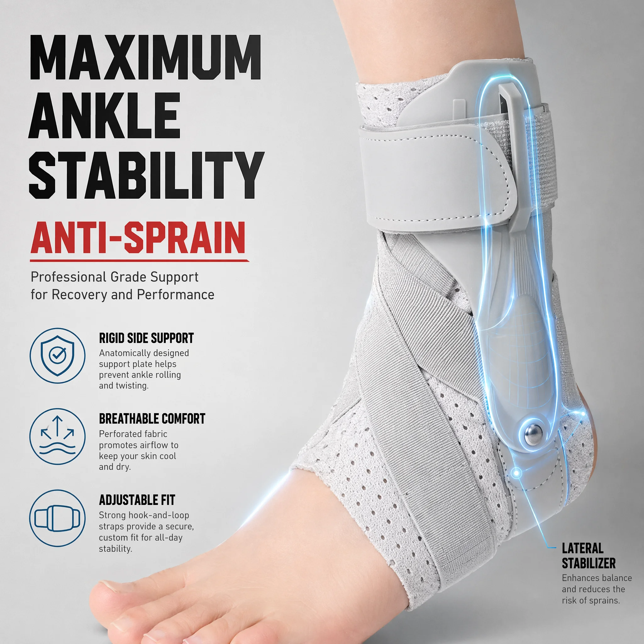 Ankle Brace with Side Stabiliz - Ankle Mobility Band ulasan dan harga